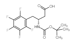 (R)-3-((叔丁氧羰基)氨基)-4-(全氟苯基)丁酸结构式