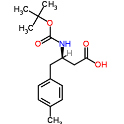 Boc-(S)-3-氨基-4-(4-甲基苯基)丁酸结构式