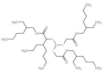 2-ethylhexyl 10-ethyl-4-[[2-[(2-ethylhexyl)oxy]-2-oxoethyl]thio]-4-octyl-7-oxo-8-oxa-3,5-dithia-4-stannatetradecanoate结构式