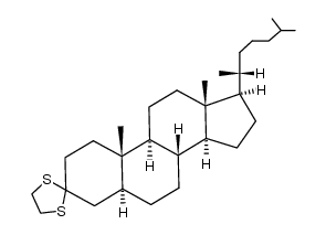 5α-cholestan-3-one ethanediyl S,S-acetal Structure