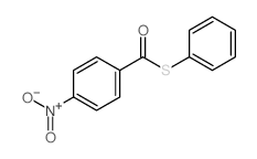 Benzenecarbothioicacid, 4-nitro-, S-phenyl ester结构式