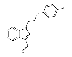 1-[2-(4-氟苯氧基)乙基]-1H-吲哚-3-甲醛结构式