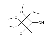 2-chloro-2-methyl-3,3,4,4-tetramethoxycyclobutanol结构式