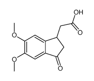 2-(5,6-dimethoxy-3-oxo-1,2-dihydroinden-1-yl)acetic acid Structure
