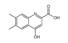 4-hydroxy-6,7-dimethylquinoline-2-carboxylic acid结构式