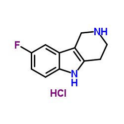 8-Fluoro-2,3,4,5-tetrahydro-1H-pyrido[4,3-b]indole hydrochloride (1:1)结构式