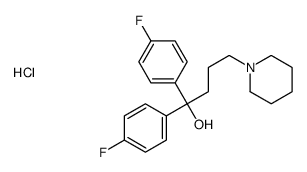 1,1-bis(4-fluorophenyl)-4-piperidin-1-ylbutan-1-ol,hydrochloride Structure