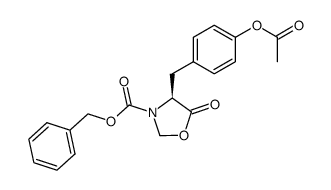 (S)-3-benzyloxycarbonyl-4-(4-acetoxybenzyl)oxazolidin-5-one结构式