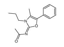 N-(4-methyl-5-phenyl-3-propyl-1,3-oxazol-2-ylidene)acetamide结构式