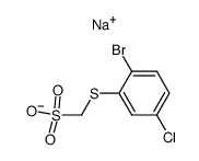 [(2-Bromo-5-chlorophenyl)thio]methanesulfonic acid, sodium salt Structure
