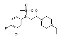 N-(3-chloro-4-fluorophenyl)-N-[2-(4-ethylpiperazin-1-yl)-2-oxoethyl]methanesulfonamide Structure