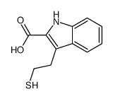3-(2-sulfanylethyl)-1H-indole-2-carboxylic acid结构式