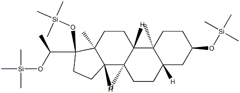 [[(20S)-5α-Pregnane-3α,17,20-triyl]tri(oxy)]tris(trimethylsilane) Structure