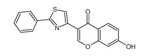 7-hydroxy-3-(2-phenyl-1,3-thiazol-4-yl)chromen-4-one结构式