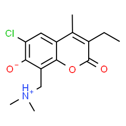 6-chloro-8-[(dimethylamino)methyl]-3-ethyl-7-hydroxy-4-methyl-2H-chromen-2-one Structure