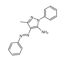 5-amino-4-[(phenyl)azo]-3-methyl-1-phenyl pyrazole Structure
