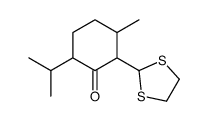 2-(1,3-dithiolan-2-yl)-3-methyl-6-propan-2-ylcyclohexan-1-one Structure