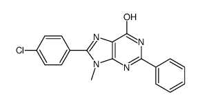 8-(4-chlorophenyl)-9-methyl-2-phenyl-3H-purin-6-one结构式