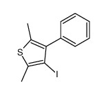 3-iodo-2,5-dimethyl-4-phenylthiophene Structure