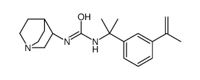 1-(1-azabicyclo[2.2.2]octan-3-yl)-3-[2-(3-prop-1-en-2-ylphenyl)propan-2-yl]urea结构式