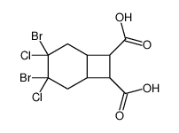 3,4-dibromo-3,4-dichlorobicyclo[4.2.0]octane-7,8-dicarboxylic acid结构式