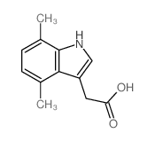 1H-Indole-3-aceticacid, 4,7-dimethyl- Structure