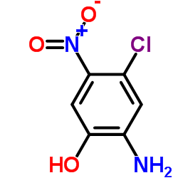 2-氨基-4-氯-5-硝基苯酚结构式