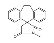10,11-Dihydro-1'-methylspiro[5H-dibenzo[a,d]cycloheptene-5,3'-pyrrolidine]-2',5'-dione Structure