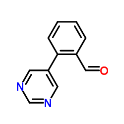 2-(Pyrimidin-5-yl)benzaldehyde Structure