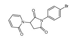 1-(4-bromophenyl)-3-(2-oxopyridin-1-yl)pyrrolidine-2,5-dione Structure