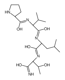 (2S)-N-[(2S)-1-[[(2S)-1-[[(2S,3R)-1-amino-3-hydroxy-1-oxobutan-2-yl]amino]-4-methyl-1-oxopentan-2-yl]amino]-3-methyl-1-oxobutan-2-yl]pyrrolidine-2-carboxamide Structure