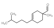 1-甲基-4-(4-甲基戊基)-3-环己烯-1-甲醛结构式