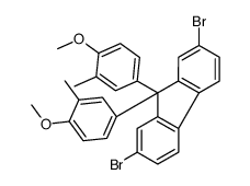 2,7-dibromo-9,9-bis(4-methoxy-3-methylphenyl)fluorene Structure