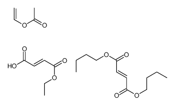 dibutyl (Z)-but-2-enedioate,ethenyl acetate,(Z)-4-ethoxy-4-oxobut-2-enoic acid Structure