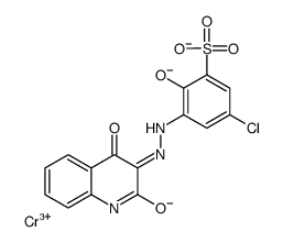 [5-chloro-2-hydroxy-3-[(1,2,3,4-tetrahydro-2,4-dioxo-3-quinolyl)azo]benzenesulphonato(3-)]chromium结构式