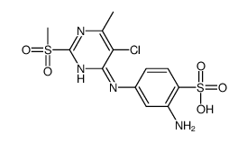 2-amino-4-[[5-chloro-6-methyl-2-(methylsulphonyl)-4-pyrimidinyl]amino]benzenesulphonic acid结构式