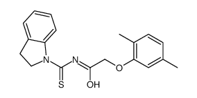 N-(2,3-dihydroindole-1-carbothioyl)-2-(2,5-dimethylphenoxy)acetamide Structure