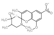 8'-methoxy-3,3',5,6,6-pentamethyl-6'-nitrospiro[1,3-thiazinane-2,2'-chromene] Structure