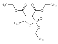 Butanedioic acid,2-(diethoxyphosphinyl)-, 1,4-diethyl ester Structure