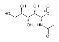 N-乙酰-D-14C-氨基葡萄糖结构式