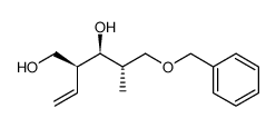 (3R,4S)-1-(benzyloxy)-3-hydroxy-4-(hydroxymethyl)-2-methyl-5-hexene结构式