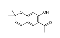 1-(7-hydroxy-2,2,8-trimethylchromen-6-yl)ethanone结构式
