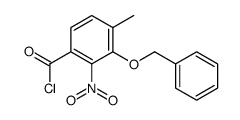 4-methyl-2-nitro-3-phenylmethoxybenzoyl chloride Structure
