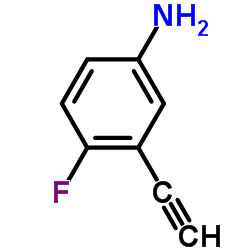 3-乙炔基-4-氟苯胺结构式