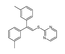 2-[2,2-bis(3-methylphenyl)ethenylsulfanyl]pyrimidine结构式