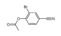 2-bromo-4-cyanophenyl acetate结构式
