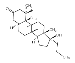 17beta-hydroxy-1alpha-methyl-17alpha-propyl-5alpha-androstan-3-one Structure