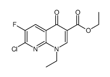 Ethyl 7-chloro-1-ethyl-6-fluoro-4-oxo-1,4-dihydro-1,8-naphthyridi ne-3-carboxylate结构式