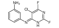 N-(5-chloro-2,6-difluoro-4-pyrimidinyl)benzene-1,3-diamine结构式