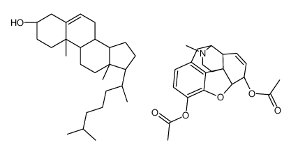 (5α,6α)-17-Methyl-7,8-didehydro-4,5-epoxymorphinan-3,6-diyl diace tate-(3β)-cholest-5-en-3-ol (1:1) Structure